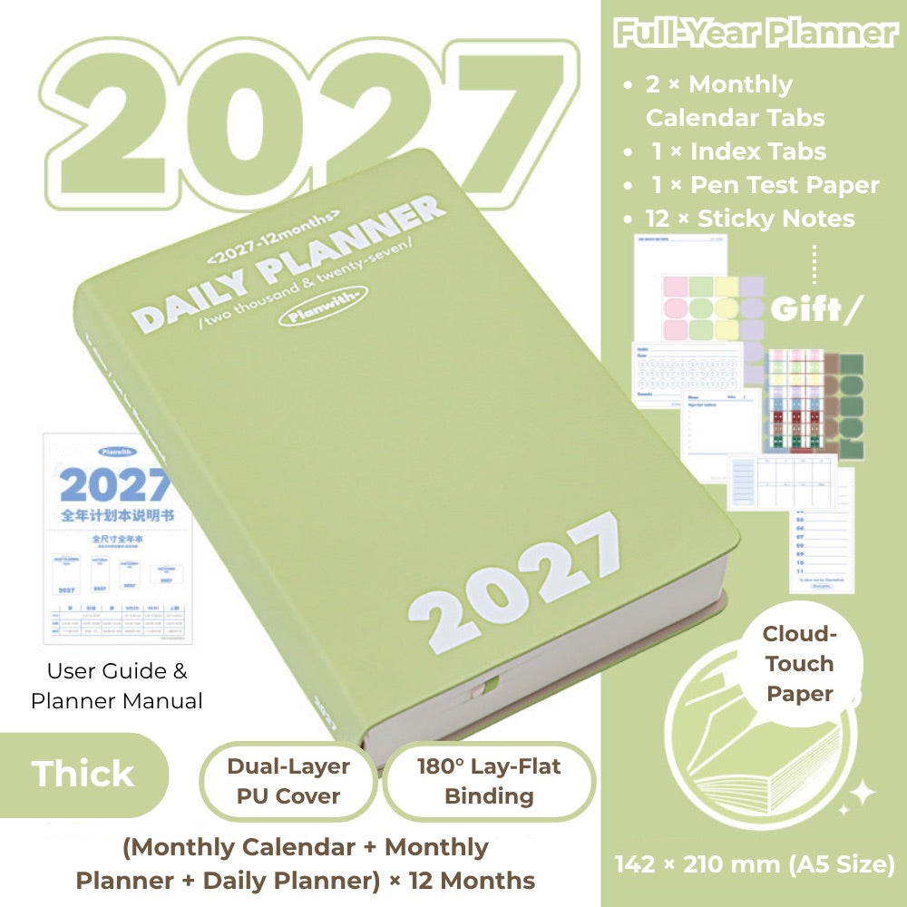 2027 Plan Smarter Full Year Daily & Weekly Planner