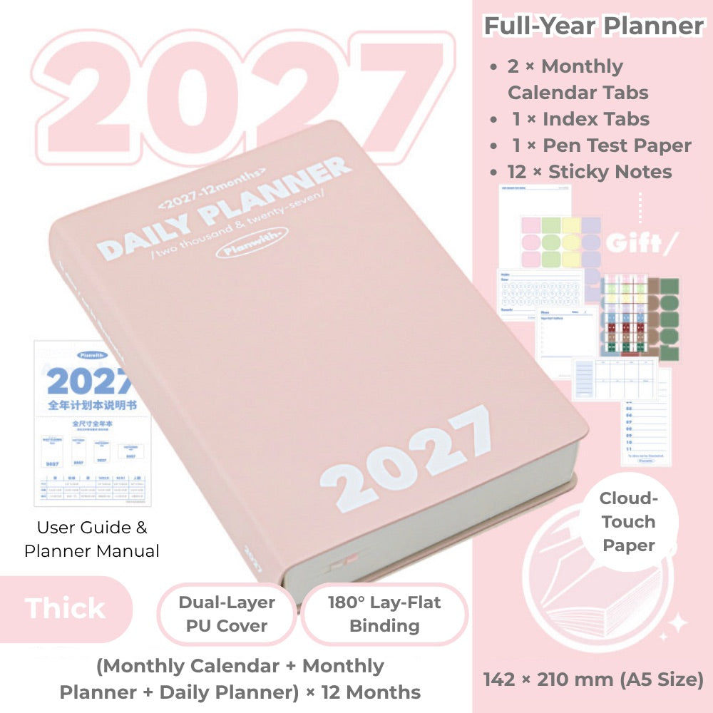 2027 Plan Smarter Full Year Daily & Weekly Planner
