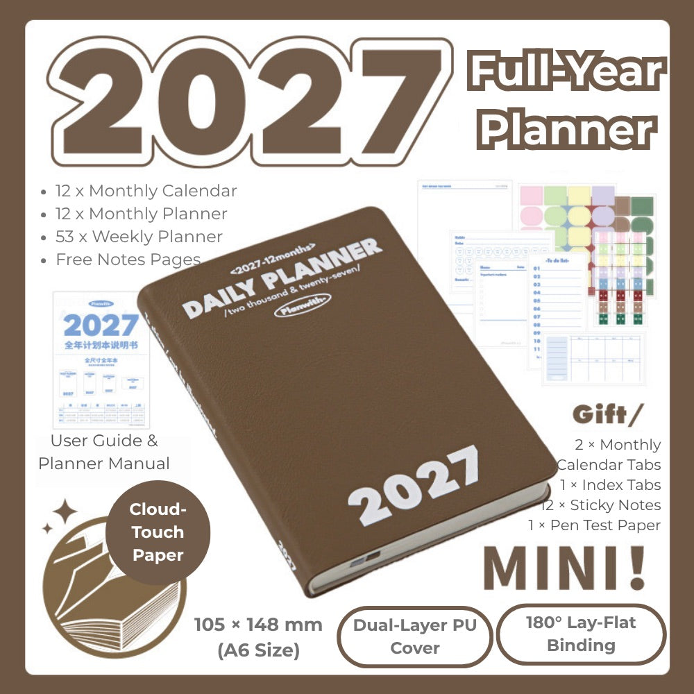 2027 Plan Smarter Full Year Daily & Weekly Planner