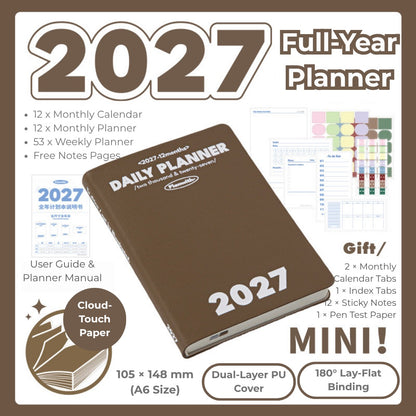 2027 Plan Smarter Full Year Daily & Weekly Planner