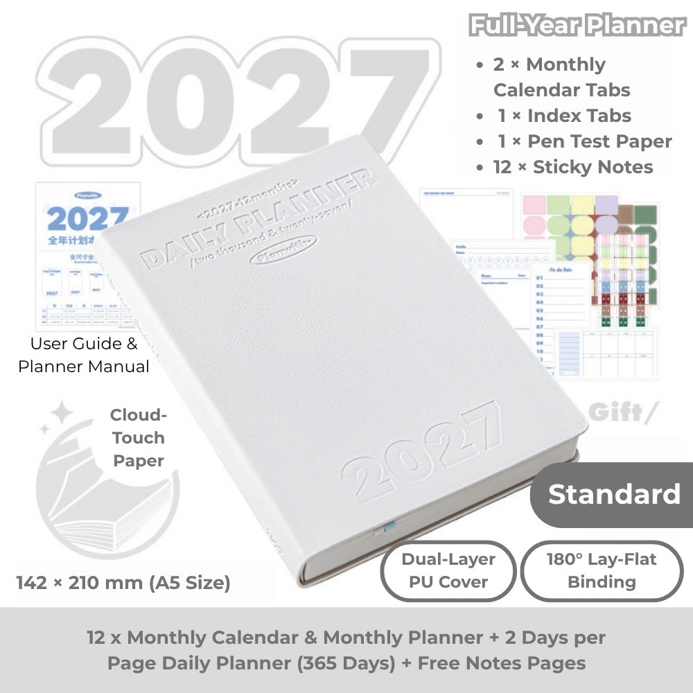2027 Plan Smarter Full Year Daily & Weekly Planner