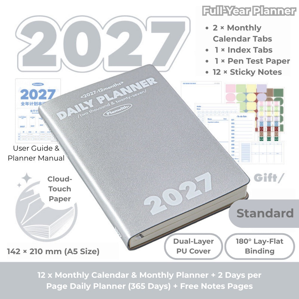 2027 Plan Smarter Full Year Daily & Weekly Planner