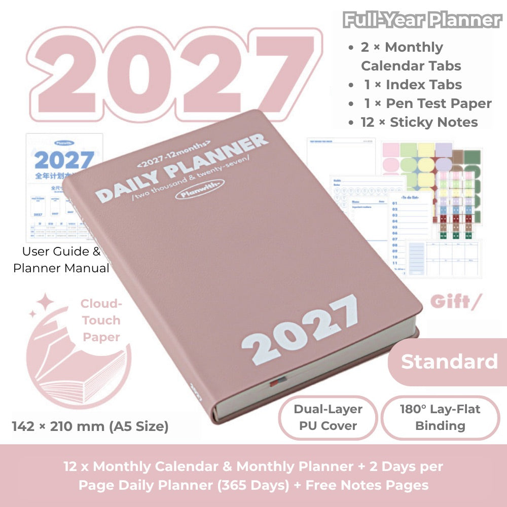 2027 Plan Smarter Full Year Daily & Weekly Planner