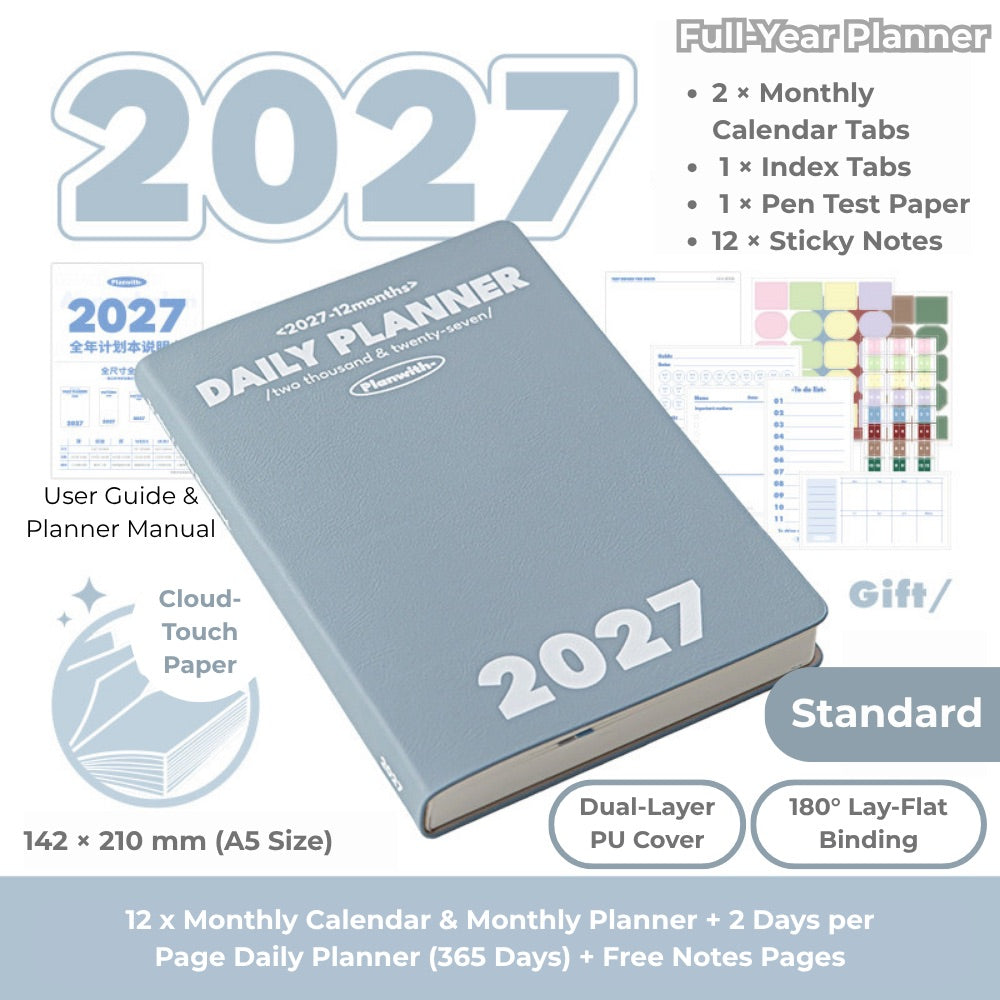 2027 Plan Smarter Full Year Daily & Weekly Planner