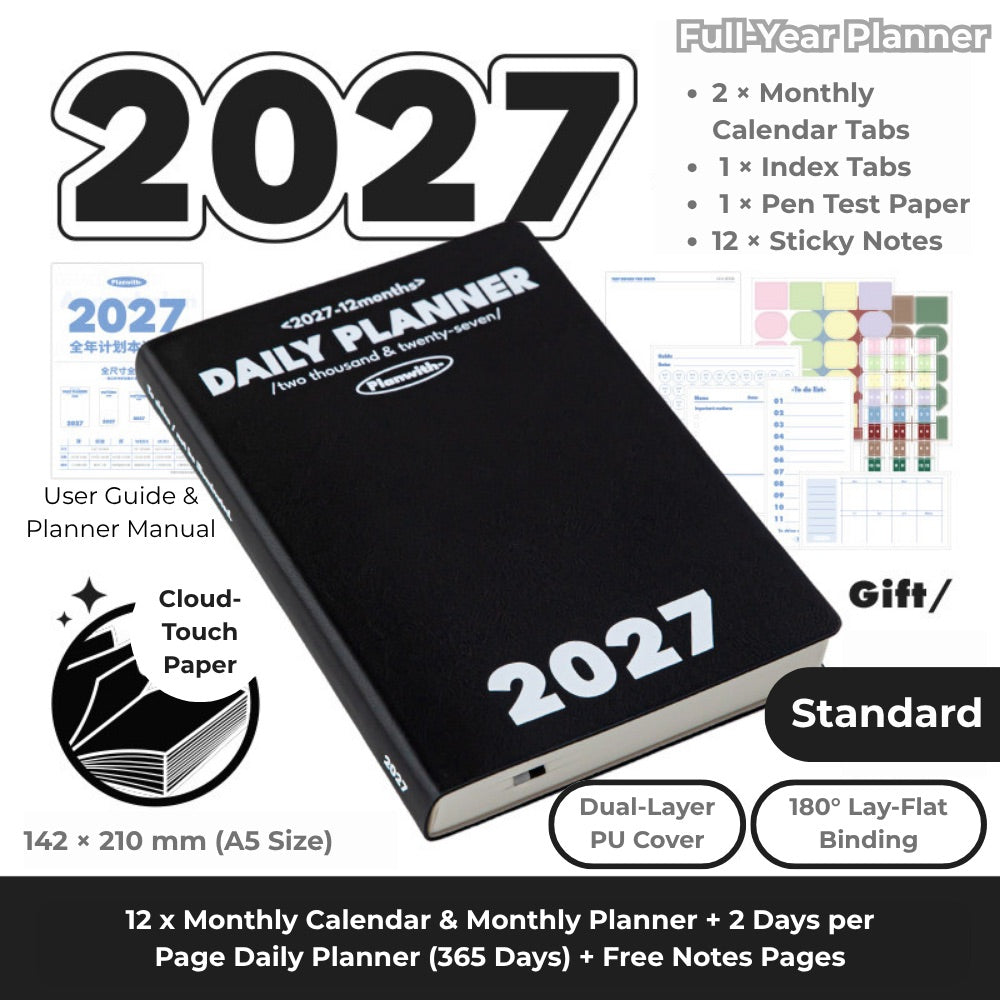 2027 Plan Smarter Full Year Daily & Weekly Planner