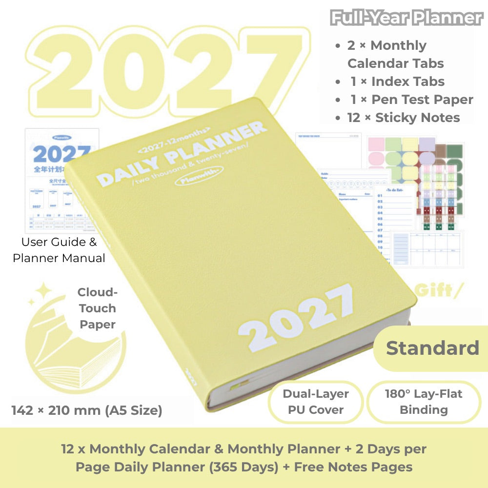 2027 Plan Smarter Full Year Daily & Weekly Planner