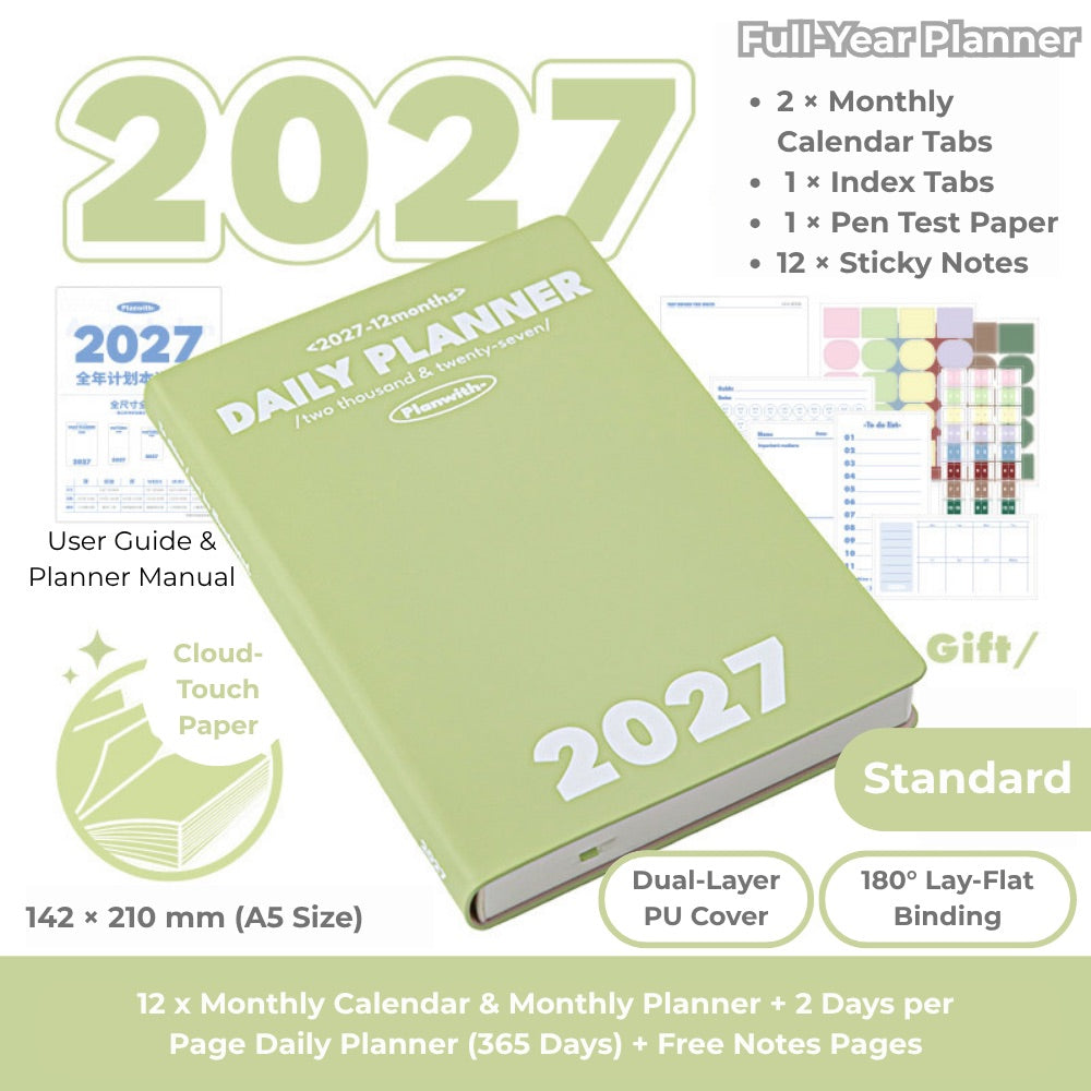 2027 Plan Smarter Full Year Daily & Weekly Planner