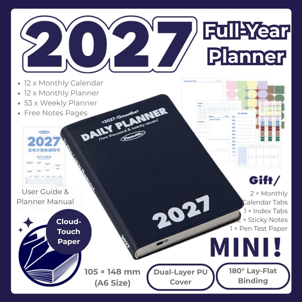 2027 Plan Smarter Full Year Daily & Weekly Planner