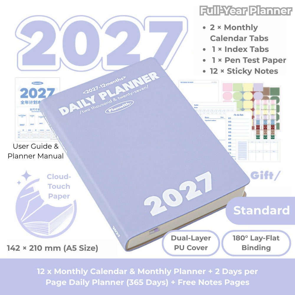 2027 Plan Smarter Full Year Daily & Weekly Planner