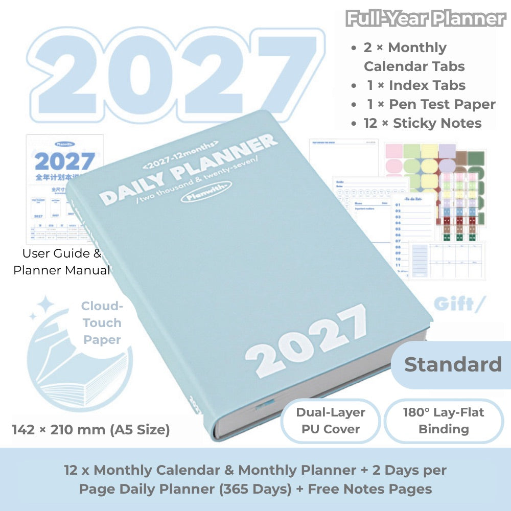 2027 Plan Smarter Full Year Daily & Weekly Planner