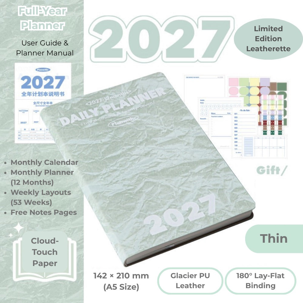 2027 Plan Smarter Full Year Daily & Weekly Planner