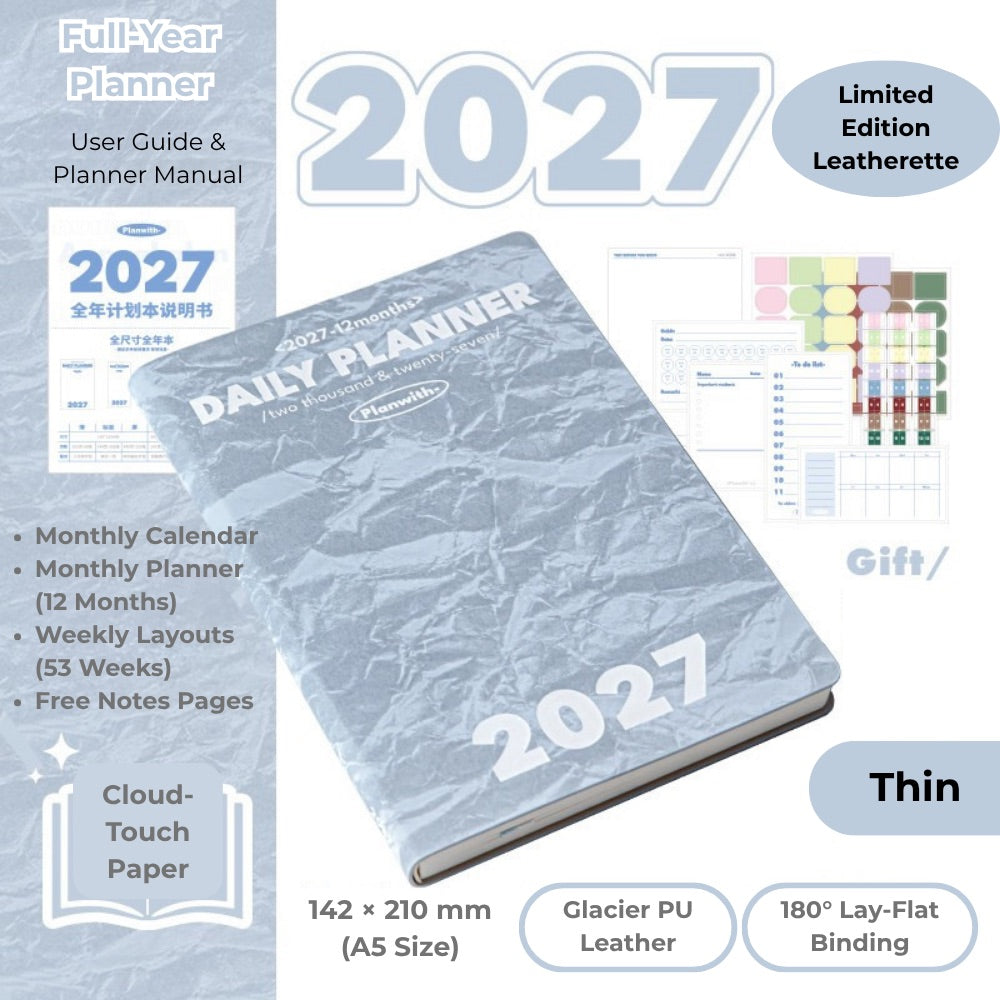 2027 Plan Smarter Full Year Daily & Weekly Planner
