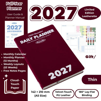 2027 Plan Smarter Full Year Daily & Weekly Planner