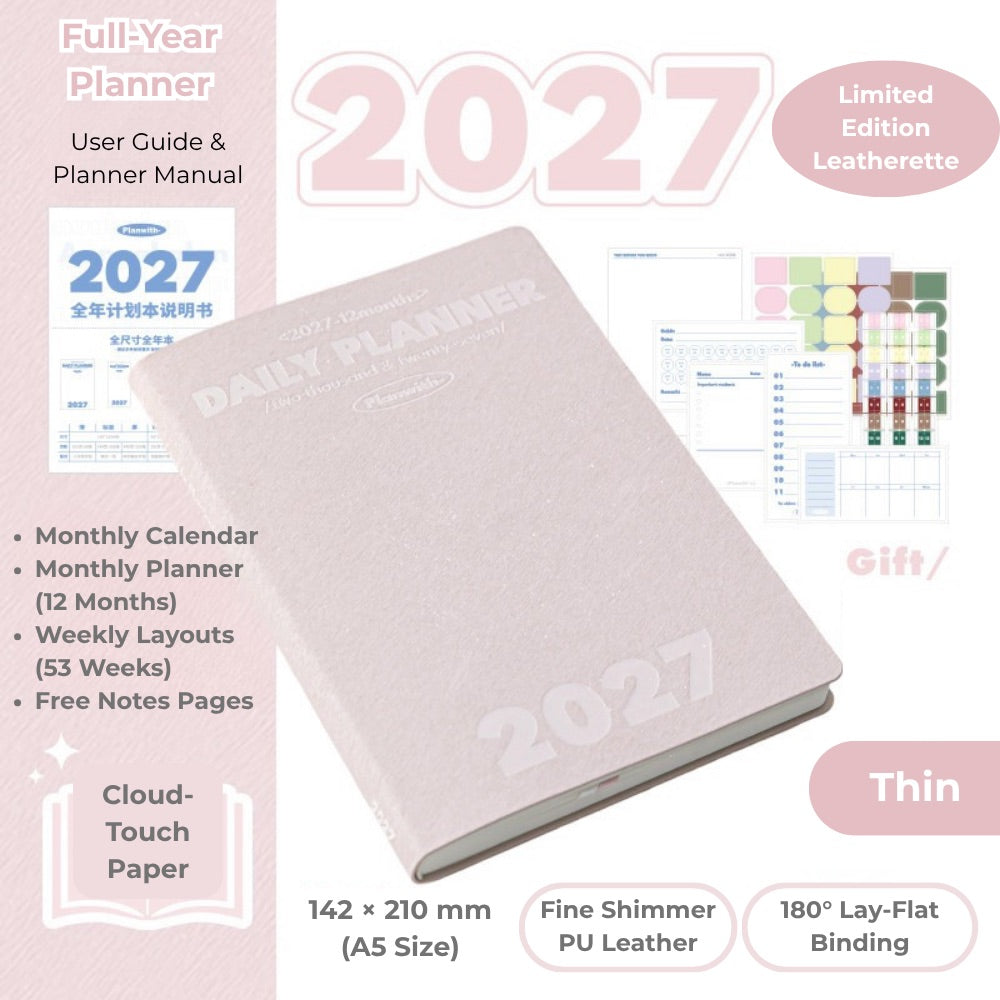 2027 Plan Smarter Full Year Daily & Weekly Planner