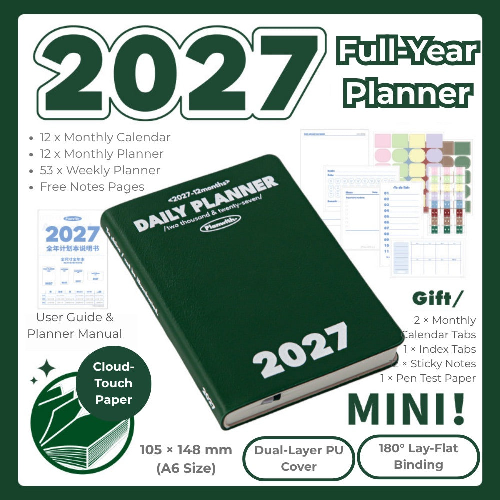 2027 Plan Smarter Full Year Daily & Weekly Planner
