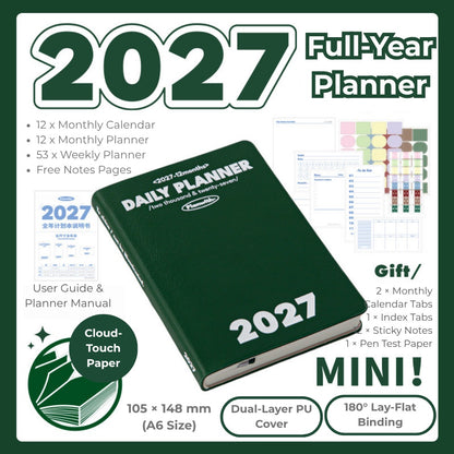 2027 Plan Smarter Full Year Daily & Weekly Planner