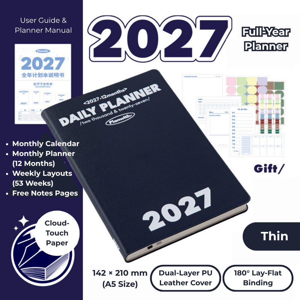 2027 Plan Smarter Full Year Daily & Weekly Planner