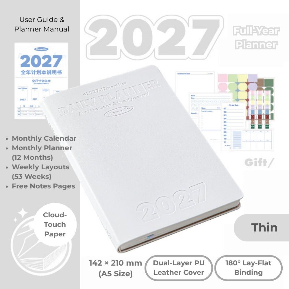 2027 Plan Smarter Full Year Daily & Weekly Planner