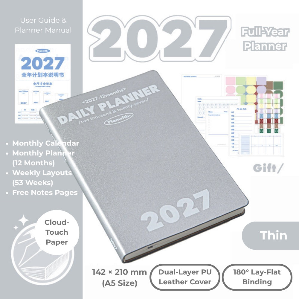 2027 Plan Smarter Full Year Daily & Weekly Planner