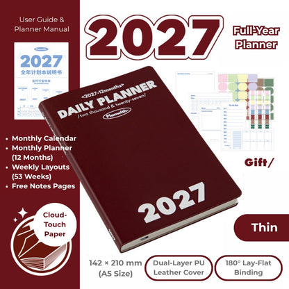 2027 Plan Smarter Full Year Daily & Weekly Planner