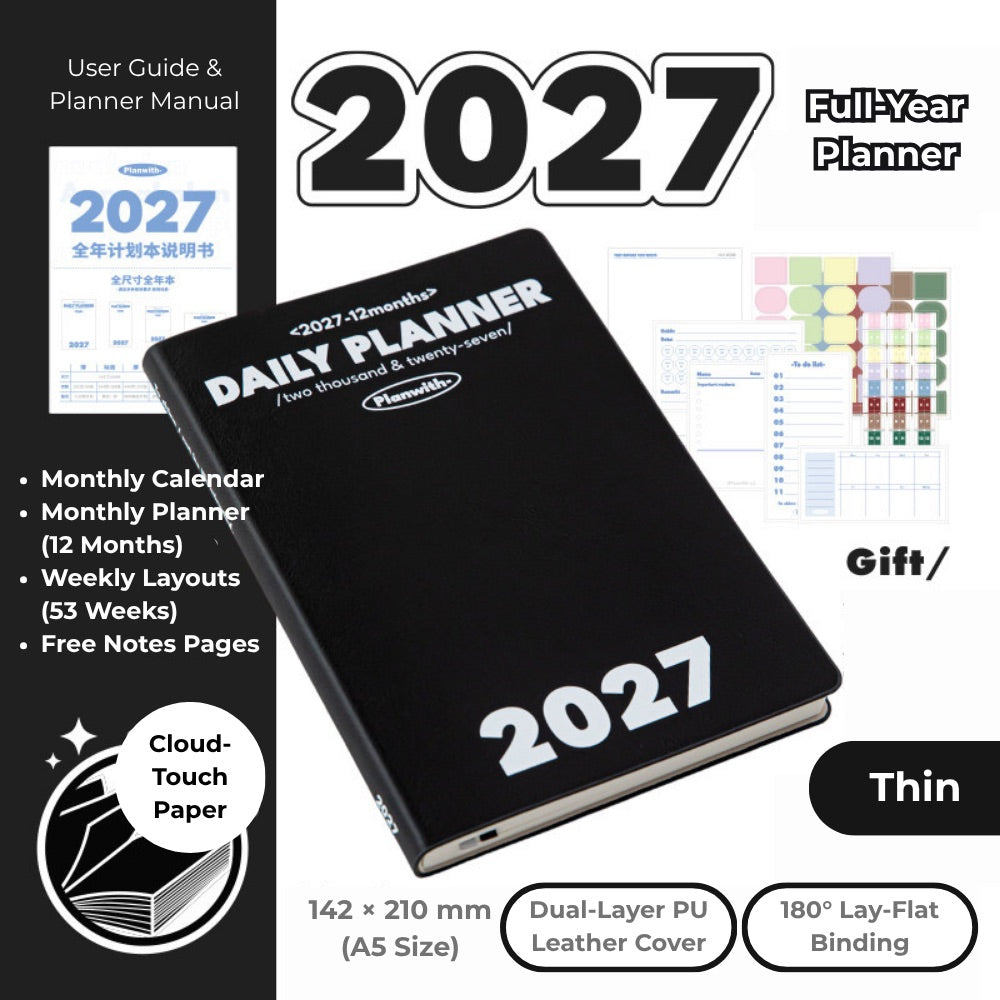 2027 Plan Smarter Full Year Daily & Weekly Planner