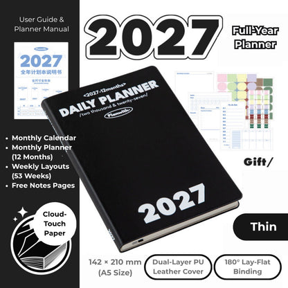 2027 Plan Smarter Full Year Daily & Weekly Planner