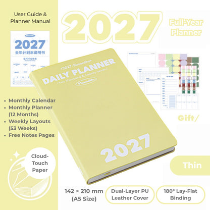 2027 Plan Smarter Full Year Daily & Weekly Planner
