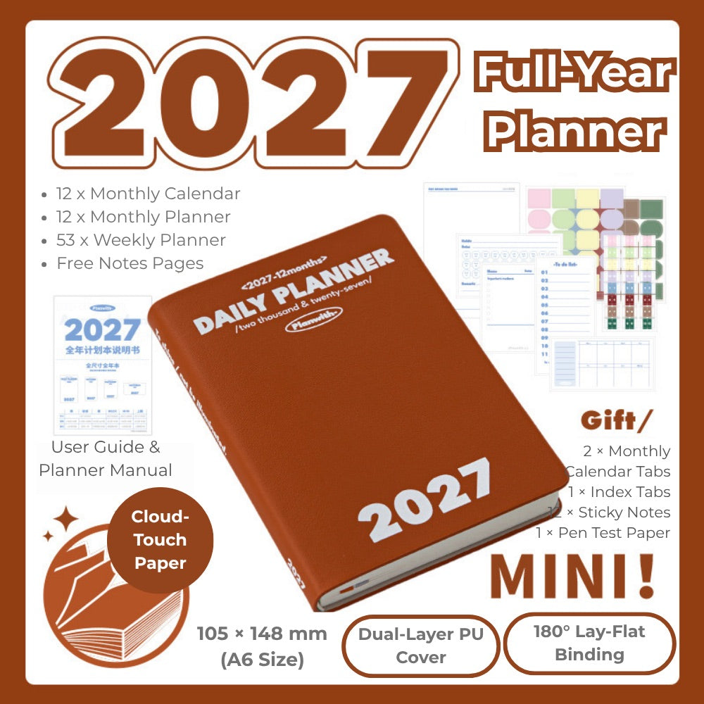 2027 Plan Smarter Full Year Daily & Weekly Planner