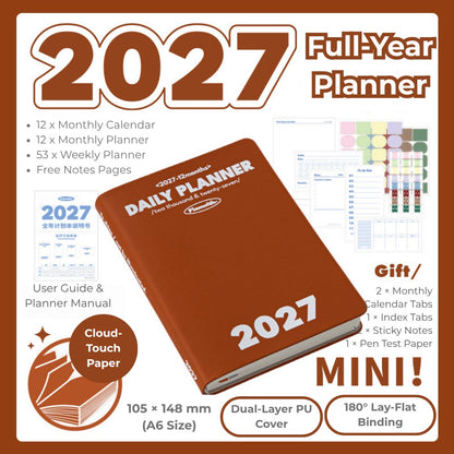 2027 Plan Smarter Full Year Daily & Weekly Planner