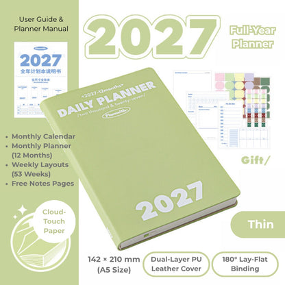 2027 Plan Smarter Full Year Daily & Weekly Planner