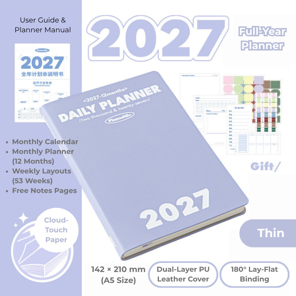 2027 Plan Smarter Full Year Daily & Weekly Planner