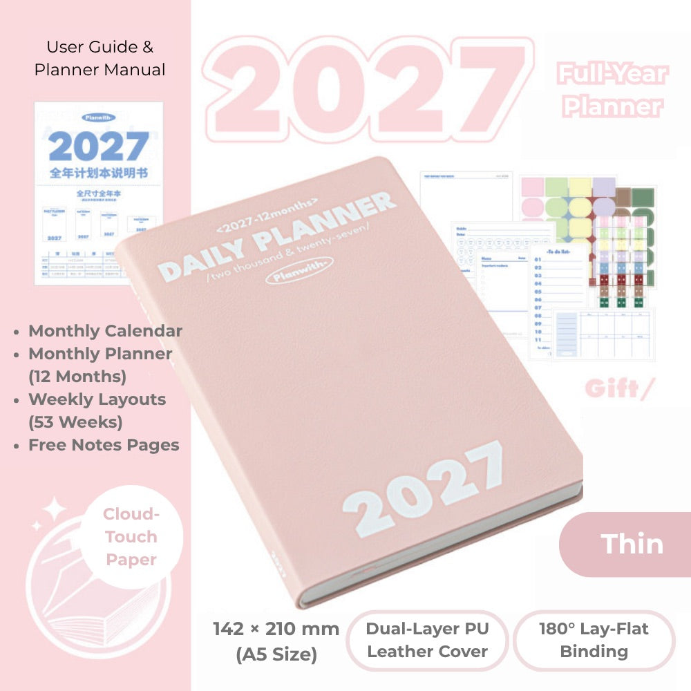 2027 Plan Smarter Full Year Daily & Weekly Planner