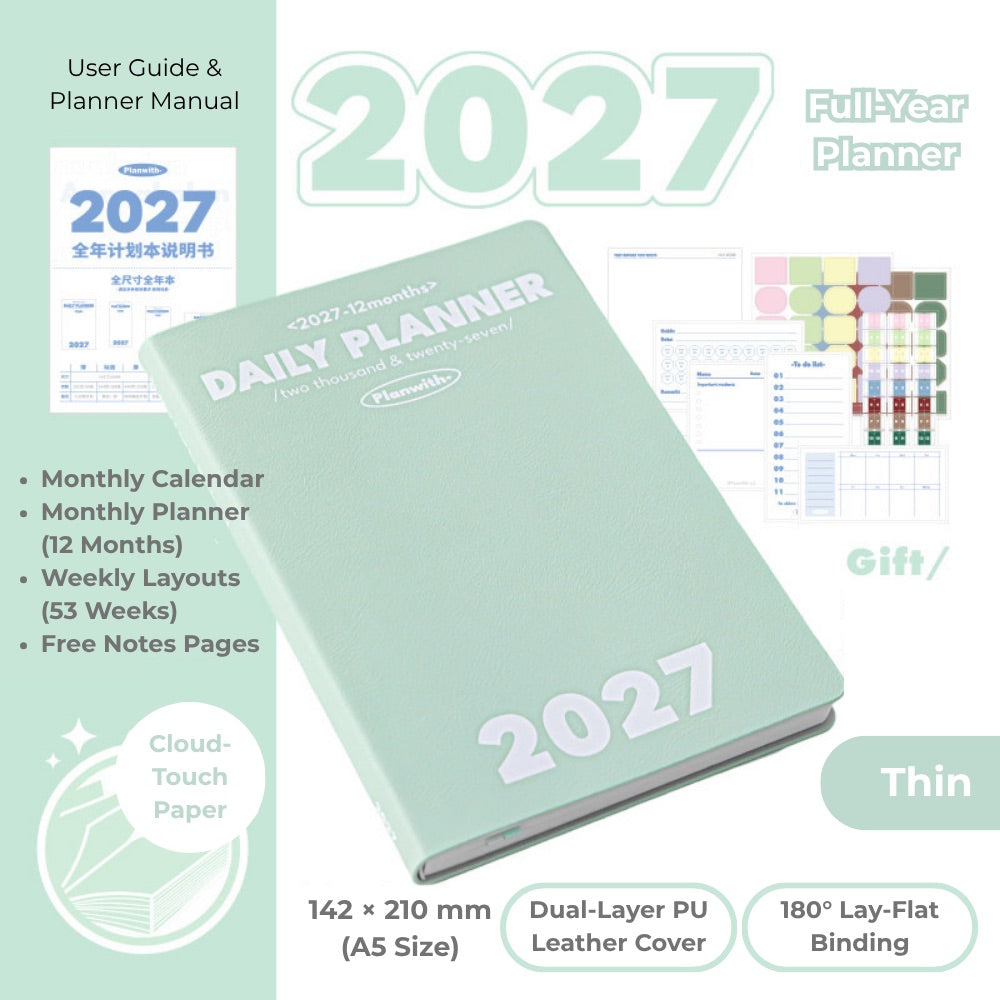 2027 Plan Smarter Full Year Daily & Weekly Planner
