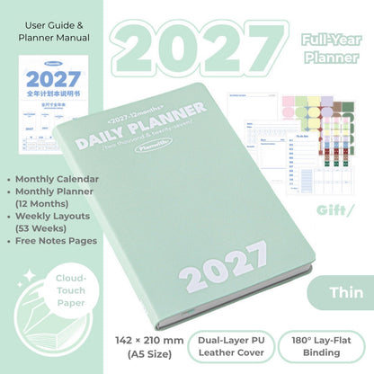 2027 Plan Smarter Full Year Daily & Weekly Planner