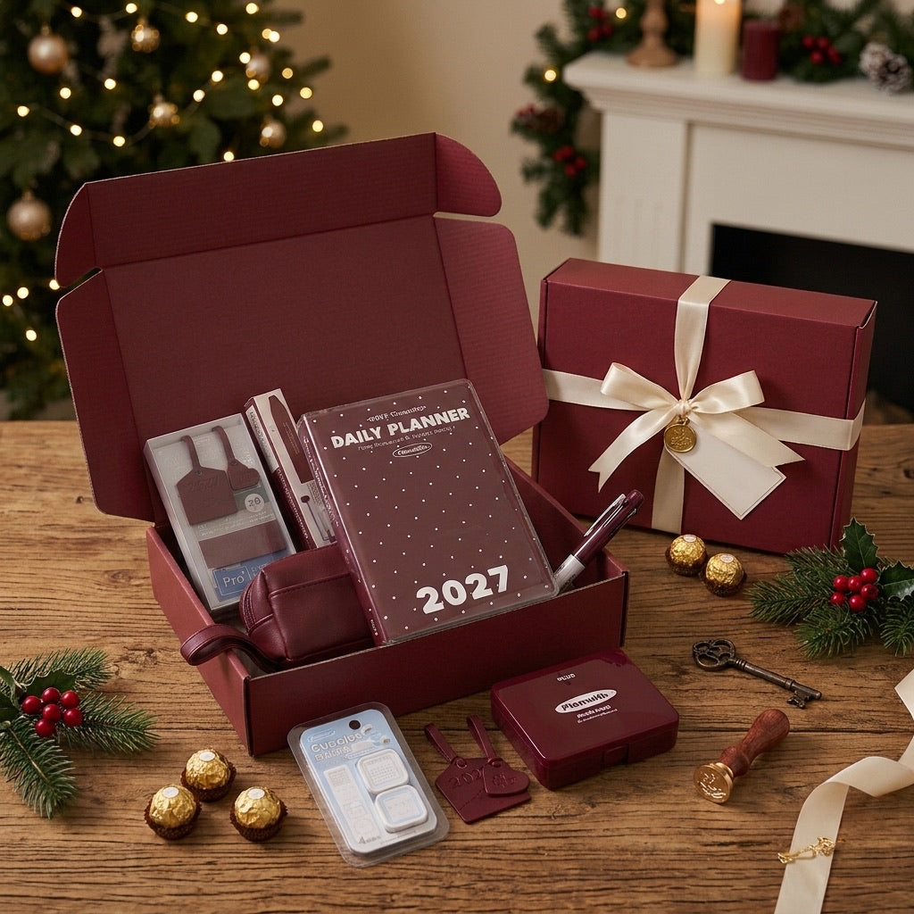 2027 Resolution Planner Gift Set in Bordeaux