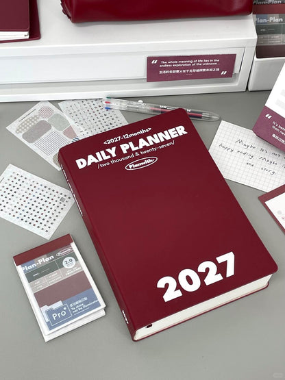 2027 Resolution Planner Gift Set in Bordeaux