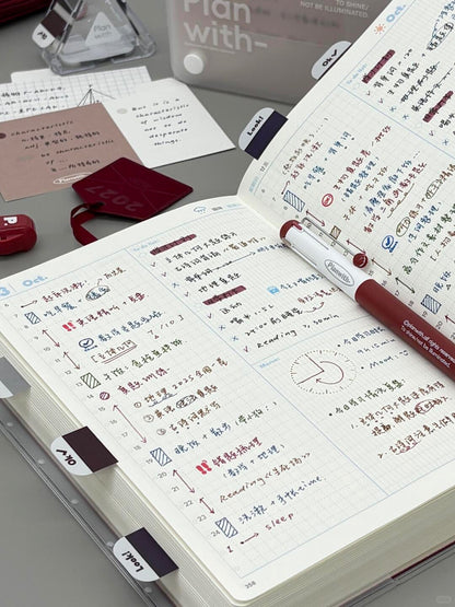 2027 Resolution Planner Gift Set in Bordeaux