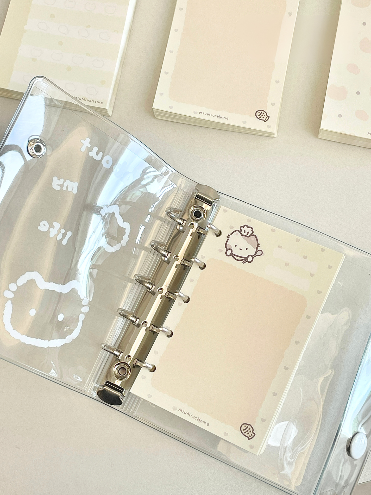 M5 Transparent Refillable Binder Covers, 5-Ring