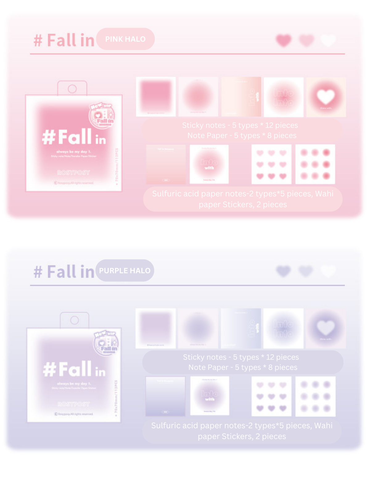 Fall in Collection Soft Gradient Mixed Notepaper