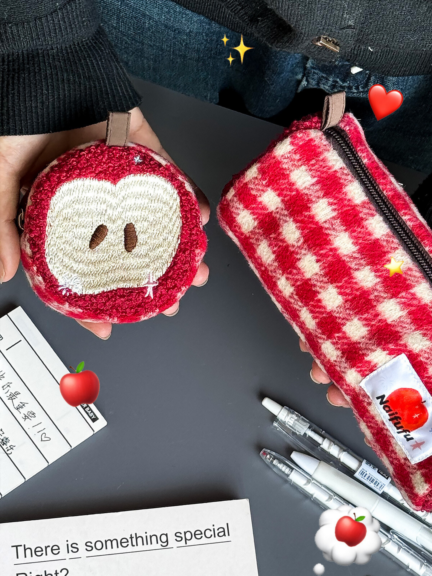 Apple Slices Mini Bag, Coin Purse, Cute Pendant