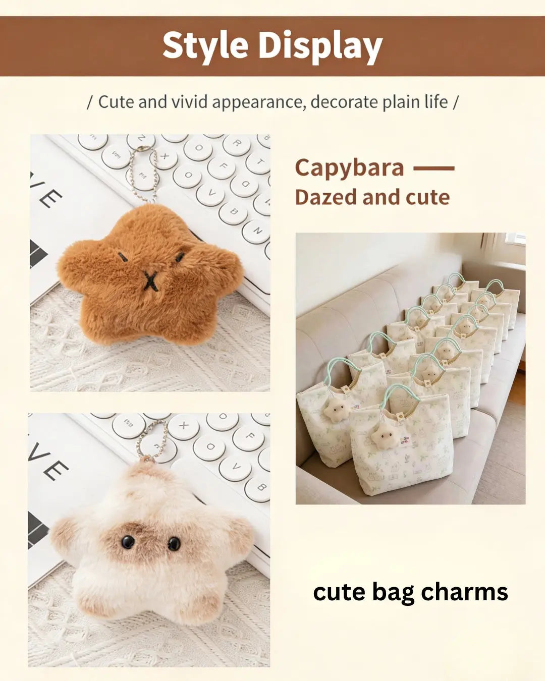 The "Squeaky Joy" Fluffy Bag Charms ChicChoi