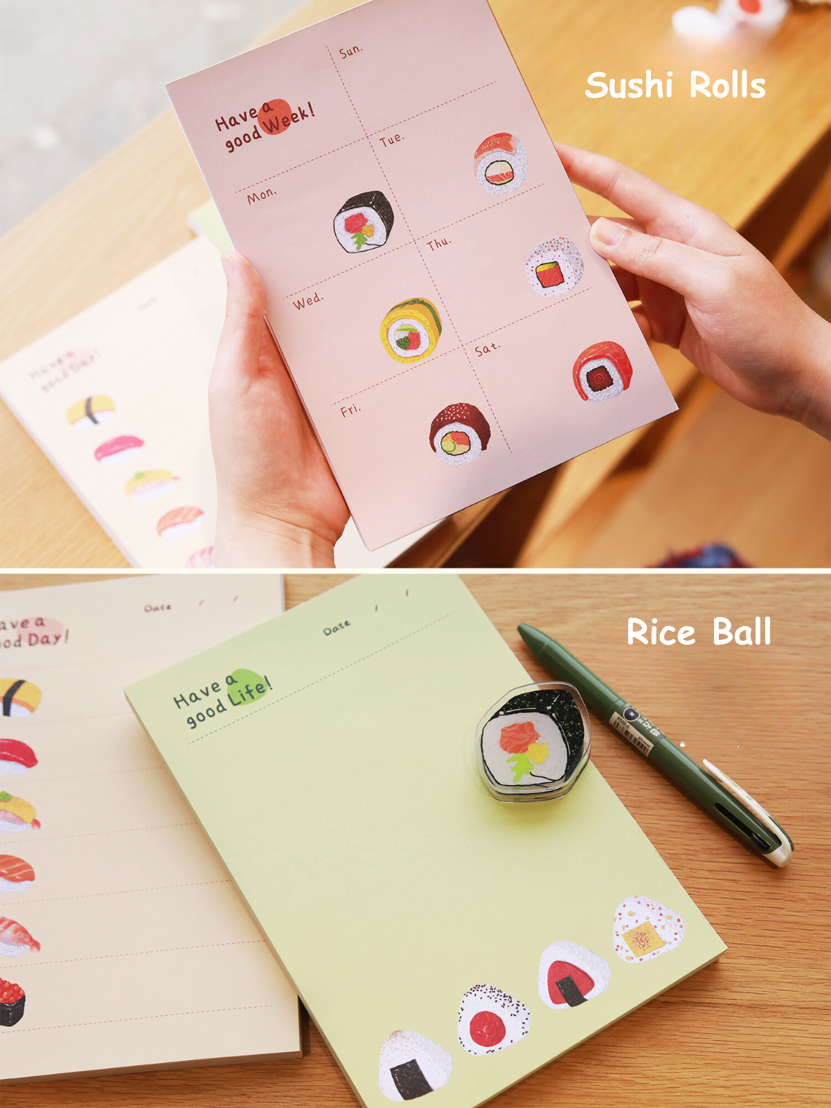 A5 Sushi Notepad, Planner