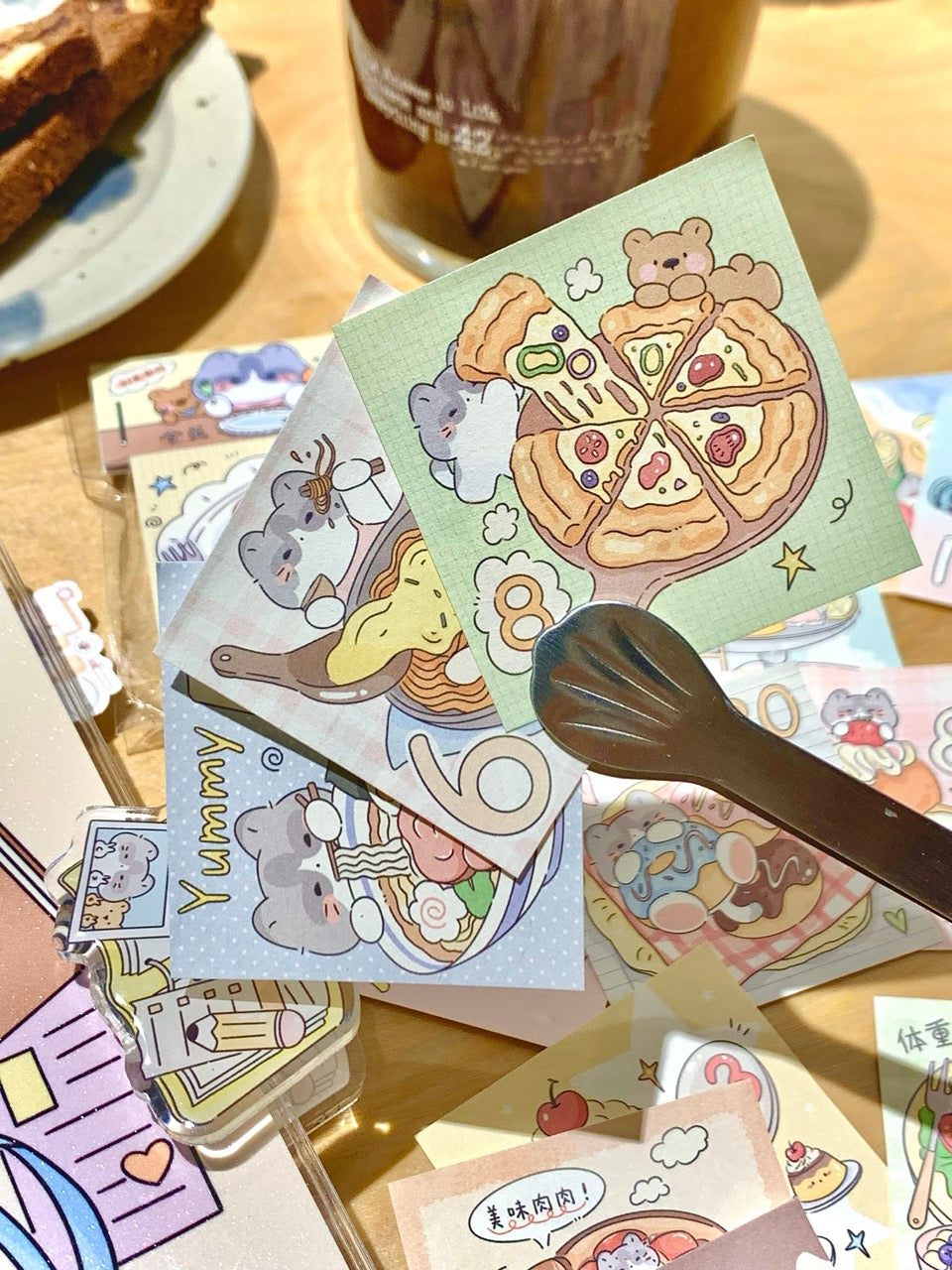 31-Day Gourmet Food Date Stickers Memo Pad