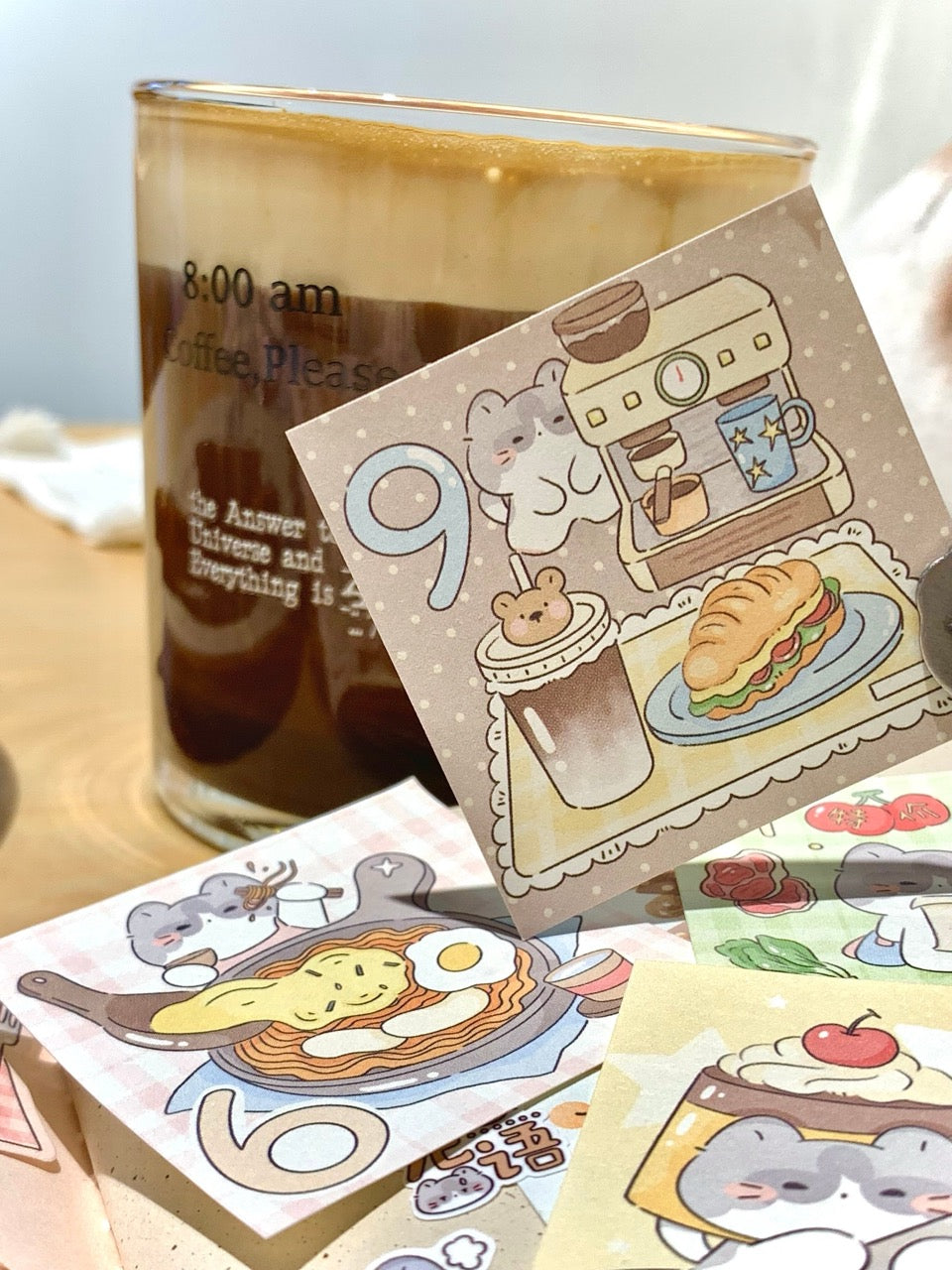 31-Day Gourmet Food Date Stickers Memo Pad