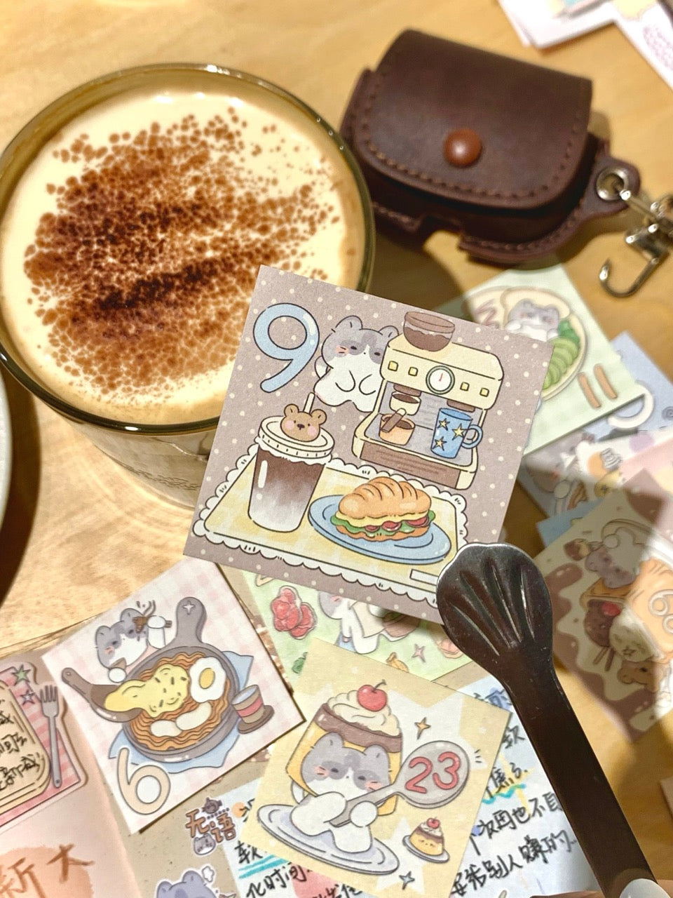 31-Day Gourmet Food Date Stickers Memo Pad