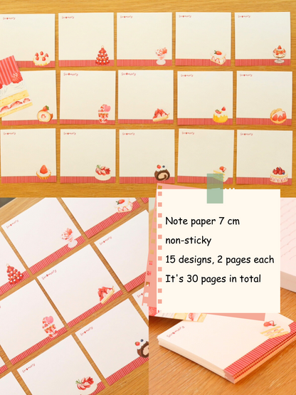 Strawberry Cake Collections | A5 Paperpads & Small Notes