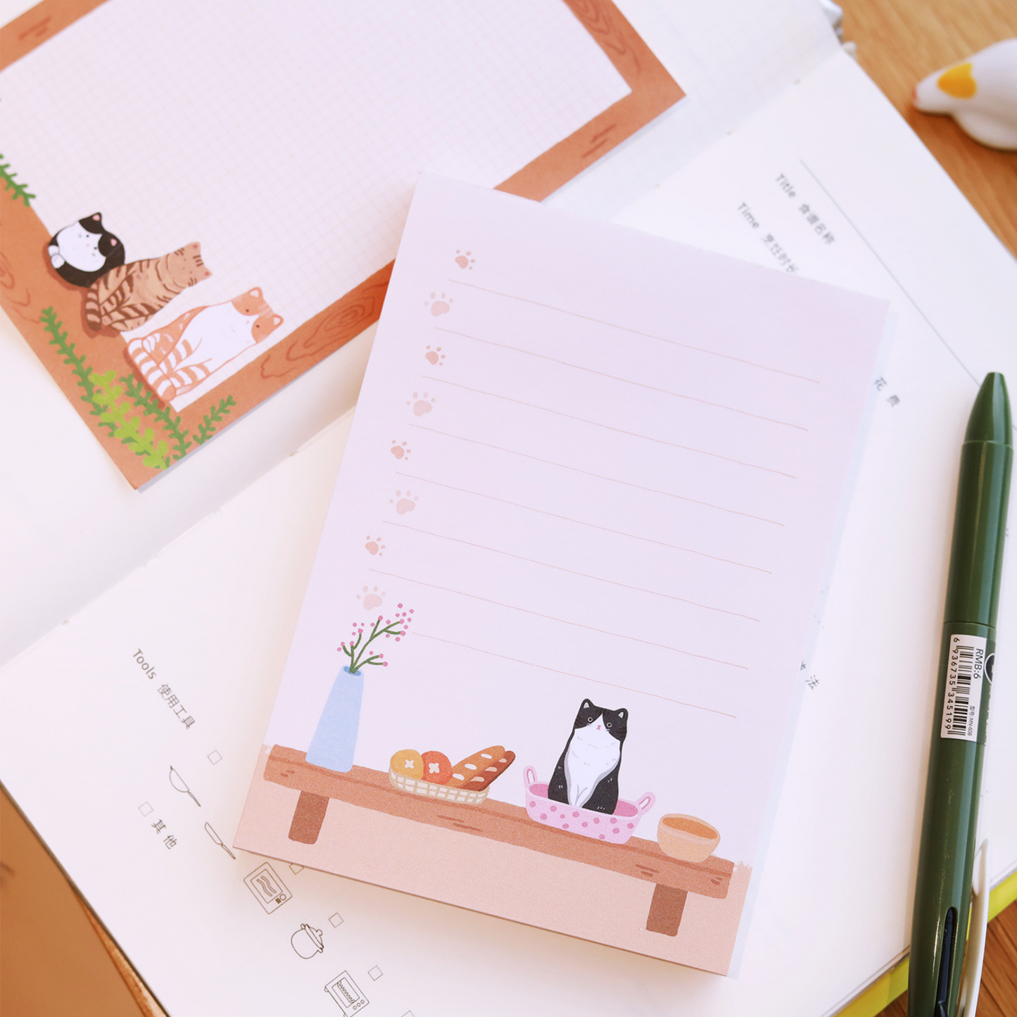 Pastoral Cats Notepad, 100p