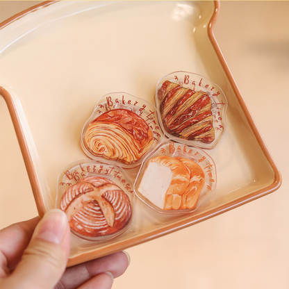 Cute Acrylic Clip Bread Series - 24 Type