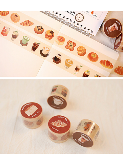 Coffee & Backery Time Original Illustration Washi Tape