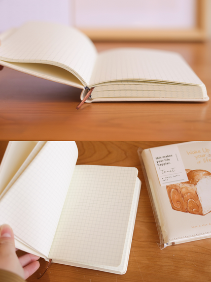 PU Leather Cover A6 Toast Pocket Notebook